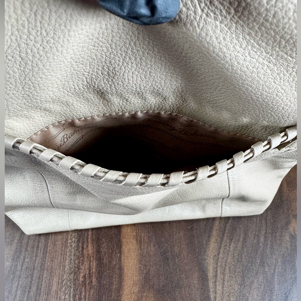 Tommy Bahama Tan Whipstitch Leather Shoulder Tote Bag - Picture 10 of 14